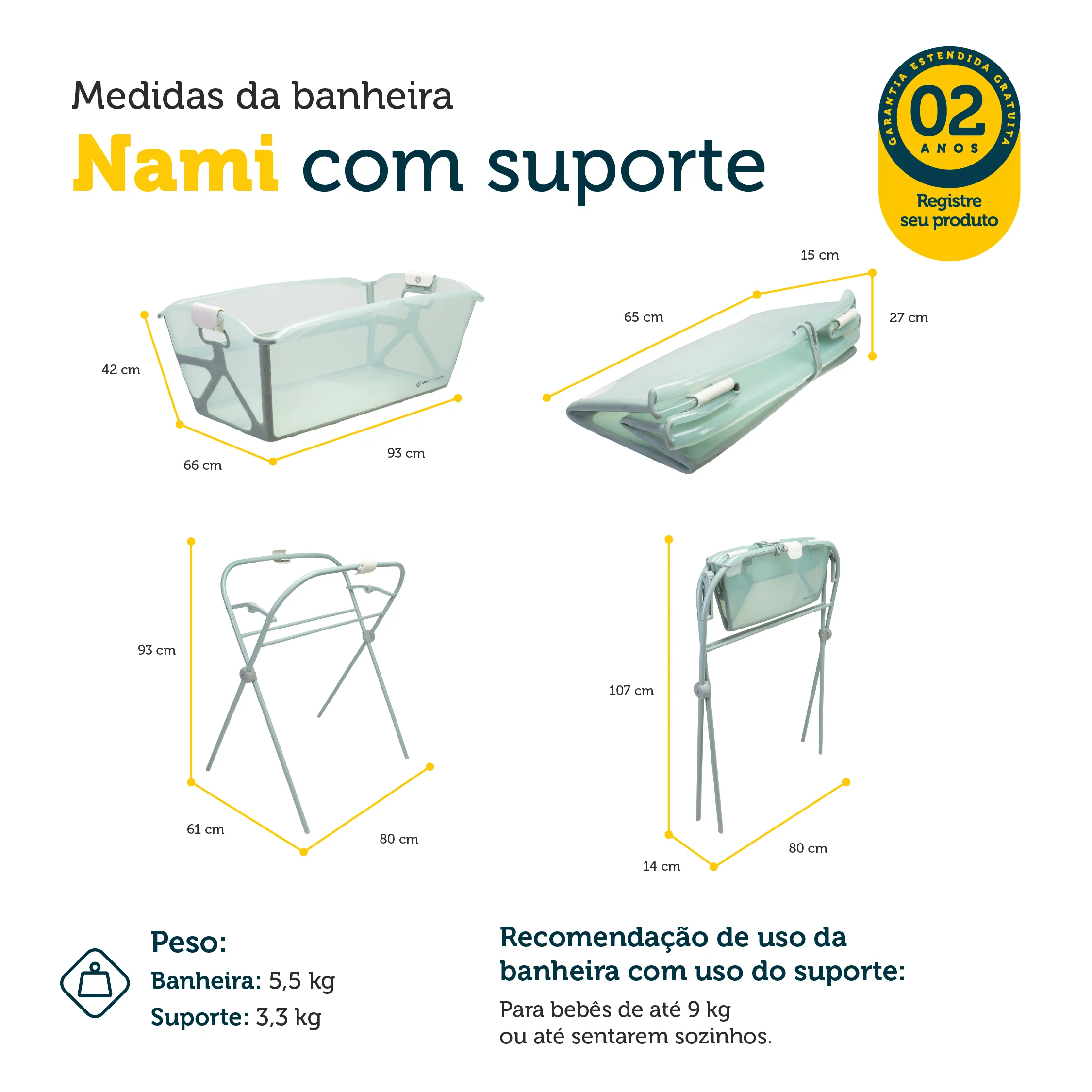 Banheira Nami com Redutor e Suporte - Image 5