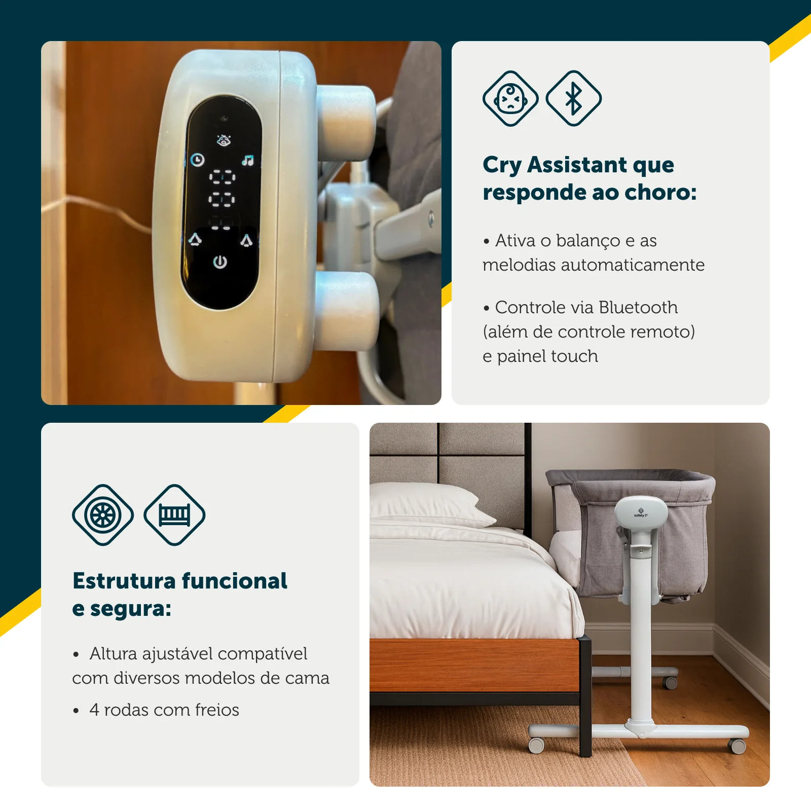 Berço Co-bed Lounge Balanço Automático - Image 3